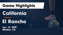 California  vs El Rancho  Game Highlights - Jan. 15, 2020