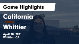 California  vs Whittier  Game Highlights - April 20, 2021