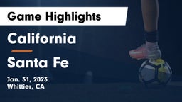 California  vs Santa Fe  Game Highlights - Jan. 31, 2023