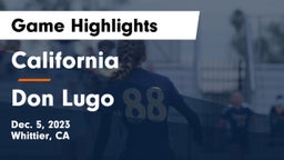 California  vs Don Lugo  Game Highlights - Dec. 5, 2023