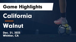 California  vs Walnut Game Highlights - Dec. 21, 2023