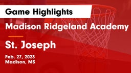 Madison Ridgeland Academy vs St. Joseph Game Highlights - Feb. 27, 2023