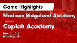 Madison Ridgeland Academy vs Copiah Academy  Game Highlights - Nov. 9, 2023