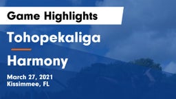 Tohopekaliga  vs Harmony Game Highlights - March 27, 2021