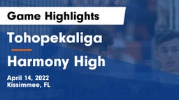 Tohopekaliga  vs Harmony High Game Highlights - April 14, 2022