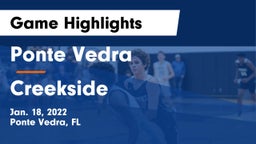 Ponte Vedra  vs Creekside  Game Highlights - Jan. 18, 2022