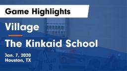 Village  vs The Kinkaid School Game Highlights - Jan. 7, 2020