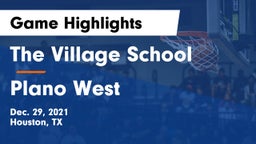 The Village School vs Plano West  Game Highlights - Dec. 29, 2021