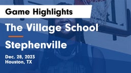 The Village School vs Stephenville  Game Highlights - Dec. 28, 2023