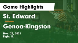 St. Edward  vs Genoa-Kingston  Game Highlights - Nov. 23, 2021