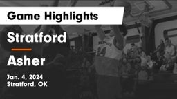 Stratford  vs Asher  Game Highlights - Jan. 4, 2024