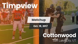 Matchup: Timpview High vs. Cottonwood  2017