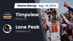 Recap: Timpview  vs. Lone Peak  2019