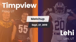 Matchup: Timpview High vs. Lehi  2019
