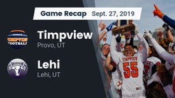 Recap: Timpview  vs. Lehi  2019