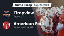 Recap: Timpview  vs. American Fork  2020