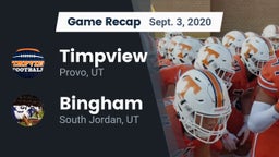 Recap: Timpview  vs. Bingham  2020