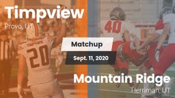 Matchup: Timpview High vs. Mountain Ridge  2020