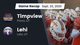 Recap: Timpview  vs. Lehi  2020