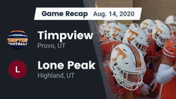 Recap: Timpview  vs. Lone Peak  2020