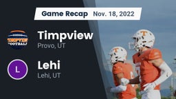 Recap: Timpview  vs. Lehi  2022