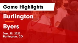 Burlington  vs Byers  Game Highlights - Jan. 29, 2022