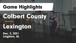 Colbert County  vs Lexington  Game Highlights - Dec. 3, 2021