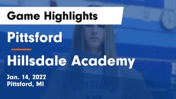 Pittsford  vs Hillsdale Academy Game Highlights - Jan. 14, 2022