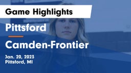 Pittsford  vs Camden-Frontier  Game Highlights - Jan. 20, 2023