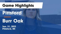 Pittsford  vs Burr Oak Game Highlights - Jan. 31, 2023