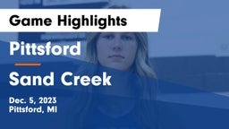 Pittsford  vs Sand Creek  Game Highlights - Dec. 5, 2023