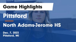 Pittsford  vs North Adams-Jerome HS Game Highlights - Dec. 7, 2023