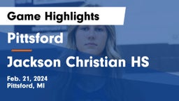 Pittsford  vs Jackson Christian HS Game Highlights - Feb. 21, 2024