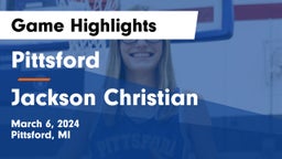 Pittsford  vs Jackson Christian  Game Highlights - March 6, 2024