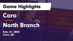 Caro  vs North Branch  Game Highlights - Feb. 27, 2020