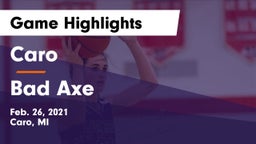 Caro  vs Bad Axe Game Highlights - Feb. 26, 2021