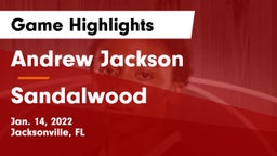 Andrew Jackson  vs Sandalwood  Game Highlights - Jan. 14, 2022