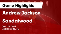 Andrew Jackson  vs Sandalwood  Game Highlights - Jan. 20, 2022
