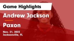 Andrew Jackson  vs Paxon Game Highlights - Nov. 21, 2023
