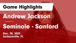 Andrew Jackson  vs Seminole  - Sanford Game Highlights - Dec. 28, 2023