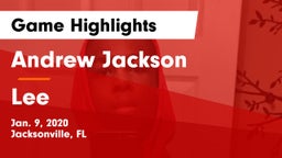 Andrew Jackson  vs Lee  Game Highlights - Jan. 9, 2020
