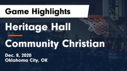 Heritage Hall  vs Community Christian  Game Highlights - Dec. 8, 2020