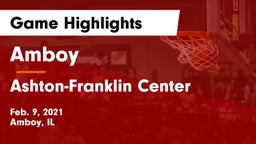 Amboy  vs Ashton-Franklin Center  Game Highlights - Feb. 9, 2021