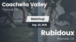 Matchup: Coachella Valley vs. Rubidoux  2016