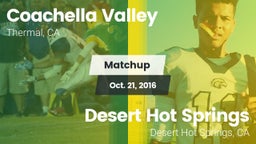 Matchup: Coachella Valley vs. Desert Hot Springs  2016