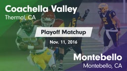Matchup: Coachella Valley vs. Montebello  2016