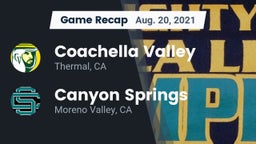 Recap: Coachella Valley  vs. Canyon Springs  2021