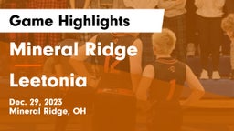 Mineral Ridge  vs Leetonia  Game Highlights - Dec. 29, 2023