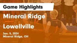 Mineral Ridge  vs Lowellville  Game Highlights - Jan. 5, 2024