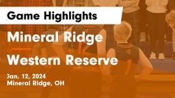 Mineral Ridge  vs Western Reserve  Game Highlights - Jan. 12, 2024
